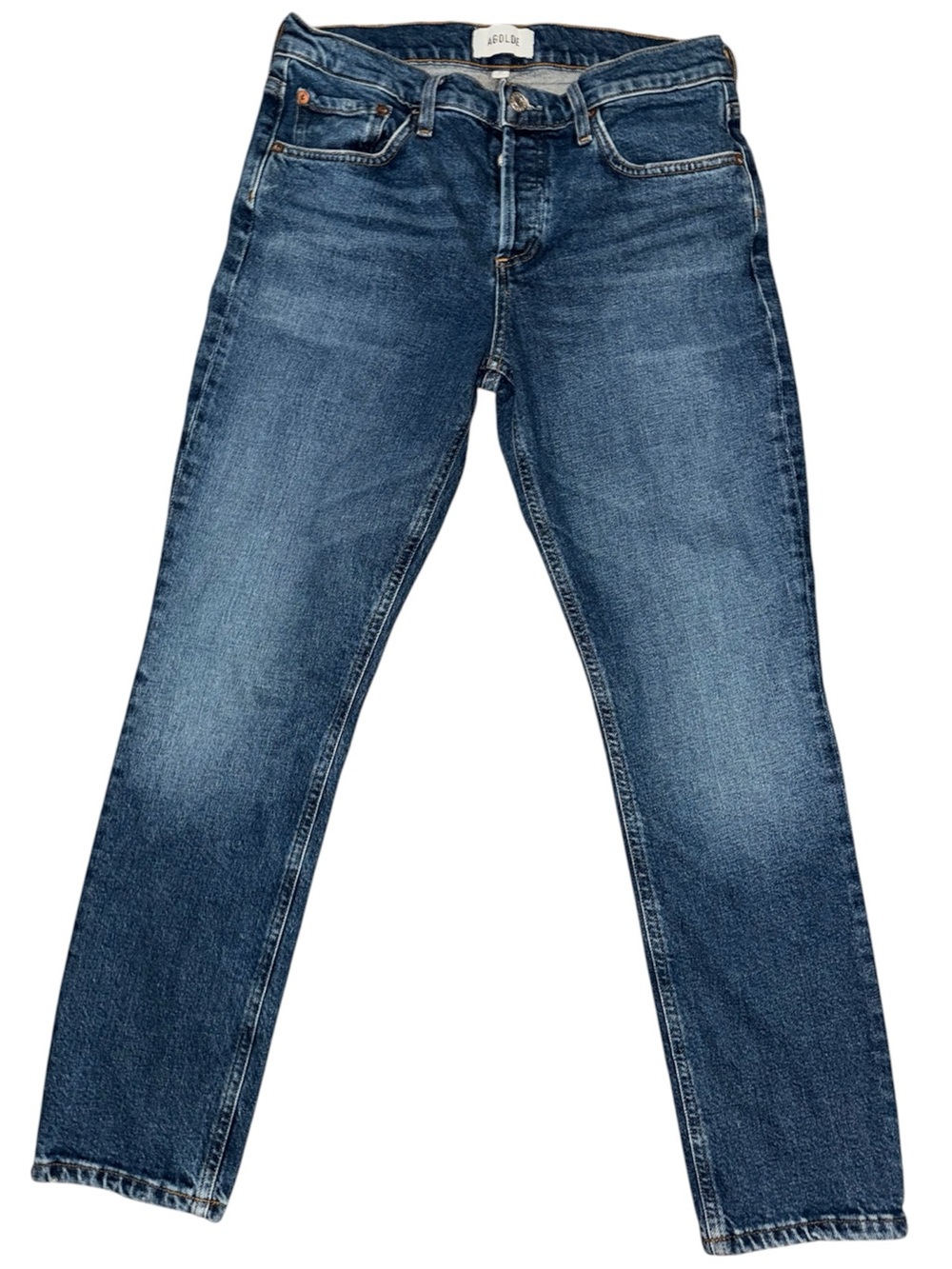 AGOLDE Cocktail Ankle Jeans Women’s Size 27 Medium Wash Mid Rise Slim Straight